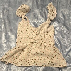 Floral Cream Women's Top